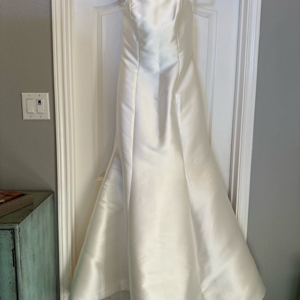 Elegant White Satin Gown